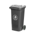 120 Litre Wheelie Bin With Grey Body And Light Grey Lid