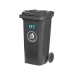 Wheelie Bin With Dark Grey Lid