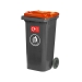 Wheelie Bin With Red Lid