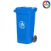 120 Litre Coloured Wheeled Bin In Blue