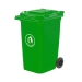240 Litre Coloured Wheeled Bin In Green
