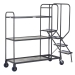 3 Tier Picking Trolleys With Shelves In Grey