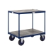 Shelf Trolleys with 2 Tier Timber Shelving
