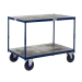 Heavy Duty Shelf Trucks with Timber Shelving In Blue