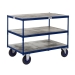 Heavy Duty Shelf Trucks with Steel Shelving In Blue