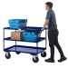 Heavy Duty Shelf Trucks with Steel Shelving In Use