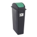 90 Litre Plastic Bin With Green Lid