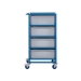 Mobile Tray Rack With 4 Euro Containers Side View