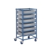 Mobile Tray Rack With 6 Euro Containers