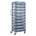 Mobile Tray Rack With 10 Euro Containers