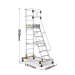 Mobile Steps with Safety Gate 8 Treads
