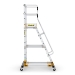 Mobile Steps with Safety Gate Side View