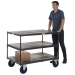 Heavy Duty Shelf Trucks with Timber Shelving In Use