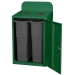 2 Bay Recycling Bin In Green Open