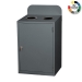 2 Bay Recycling Bin In Grey