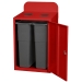 2 Bay Recycling Bin In Red Open