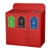 3 Bay Recycling Bin Example With Stickers