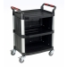 3 Shelf Utility Trolley with Enclosed Back and Sides